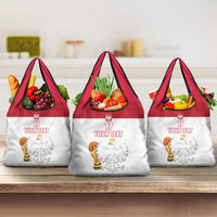 Custom Poland Football Champions Grocery Bag Sporty Style