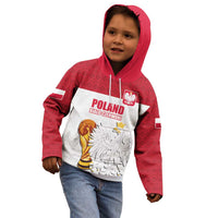 Custom Poland Football Champions Kid Hoodie Sporty Style