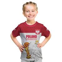 Custom Poland Football Champions Kid T Shirt Sporty Style