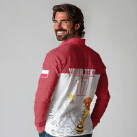 Custom Poland Football Champions Long Sleeve Polo Shirt Sporty Style