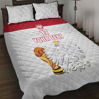 Custom Poland Football Champions Quilt Bed Set Sporty Style