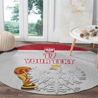 Custom Poland Football Champions Round Carpet Sporty Style