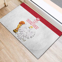 Custom Poland Football Champions Rubber Doormat Sporty Style
