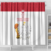 Custom Poland Football Champions Shower Curtain Sporty Style