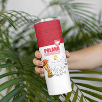 Custom Poland Football Champions Skinny Tumbler Sporty Style