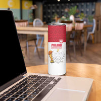 Custom Poland Football Champions Skinny Tumbler Sporty Style