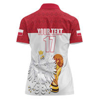 Custom Poland Football Champions Women Polo Shirt Sporty Style