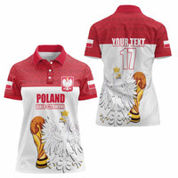 Custom Poland Football Champions Women Polo Shirt Sporty Style