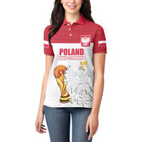 Custom Poland Football Champions Women Polo Shirt Sporty Style