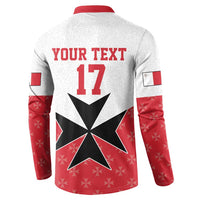 Custom Malta Football Champions Button Sweatshirt Sporty Style