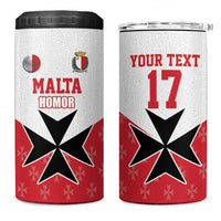 Custom Malta Football Champions 4 in 1 Can Cooler Tumbler Sporty Style