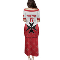 Custom Malta Football Champions Family Matching Puletasi and Hawaiian Shirt Sporty Style