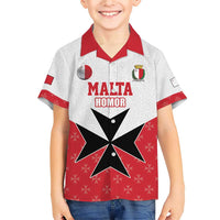 Custom Malta Football Champions Family Matching Short Sleeve Bodycon Dress and Hawaiian Shirt Sporty Style