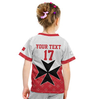 Custom Malta Football Champions Kid T Shirt Sporty Style
