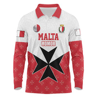 Custom Malta Football Champions Long Sleeve Polo Shirt Sporty Style