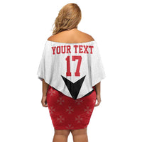 Custom Malta Football Champions Off Shoulder Short Dress Sporty Style