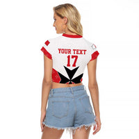 Custom Malta Football Champions Raglan Cropped T Shirt Sporty Style
