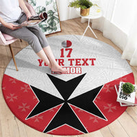 Custom Malta Football Champions Round Carpet Sporty Style