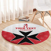 Custom Malta Football Champions Round Carpet Sporty Style