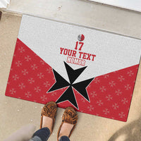 Custom Malta Football Champions Rubber Doormat Sporty Style