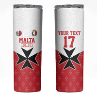 Custom Malta Football Champions Skinny Tumbler Sporty Style