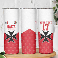 Custom Malta Football Champions Skinny Tumbler Sporty Style