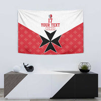 Custom Malta Football Champions Tapestry Sporty Style
