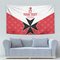 Custom Malta Football Champions Tapestry Sporty Style