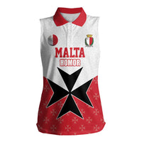 Custom Malta Football Champions Women Sleeveless Polo Shirt Sporty Style