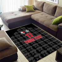 Custom Malta Football Jersey Go Champions Area Rug Black Style