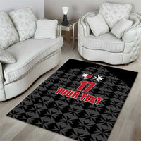 Custom Malta Football Jersey Go Champions Area Rug Black Style