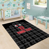 Custom Malta Football Jersey Go Champions Area Rug Black Style
