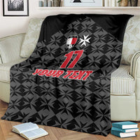 Custom Malta Football Jersey Go Champions Blanket Black Style