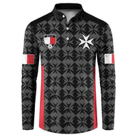 Custom Malta Football Jersey Go Champions Button Sweatshirt Black Style