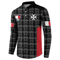 Custom Malta Football Jersey Go Champions Button Sweatshirt Black Style