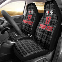 Custom Malta Football Jersey Go Champions Car Seat Cover Black Style
