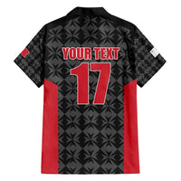 Custom Malta Football Jersey Go Champions Family Matching Short Sleeve Bodycon Dress and Hawaiian Shirt Black Style