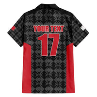 Custom Malta Football Jersey Go Champions Family Matching Summer Maxi Dress and Hawaiian Shirt Black Style