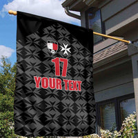 Custom Malta Football Jersey Go Champions Garden Flag Black Style