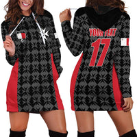 Custom Malta Football Jersey Go Champions Hoodie Dress Black Style