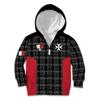 Custom Malta Football Jersey Go Champions Kid Hoodie Black Style