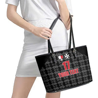 Custom Malta Football Jersey Go Champions Leather Tote Bag Black Style