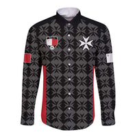 Custom Malta Football Jersey Go Champions Long Sleeve Button Shirt Black Style