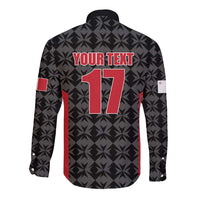 Custom Malta Football Jersey Go Champions Long Sleeve Button Shirt Black Style