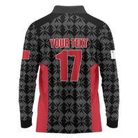 Custom Malta Football Jersey Go Champions Long Sleeve Polo Shirt Black Style