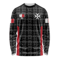 Custom Malta Football Jersey Go Champions Long Sleeve Shirt Black Style