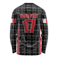 Custom Malta Football Jersey Go Champions Long Sleeve Shirt Black Style