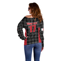 Custom Malta Football Jersey Go Champions Off Shoulder Sweater Black Style