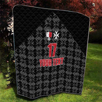 Custom Malta Football Jersey Go Champions Quilt Black Style