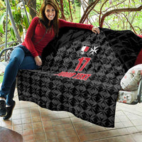 Custom Malta Football Jersey Go Champions Quilt Black Style